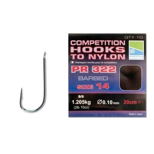 PR 322 Competition Barbed Hook To Nylon 8” - Afbeelding 2