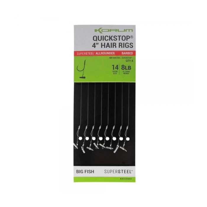 Quickstops 4” Hair Rigs Barbed